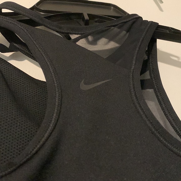 NWT Nike Black Super Sexy Sheer and Spandex Dri-Fit Swoosh Bra - Picture 6 of 9